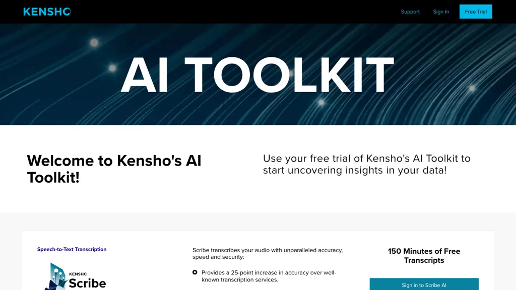 Kensho Scribe Transcription Top AI tools