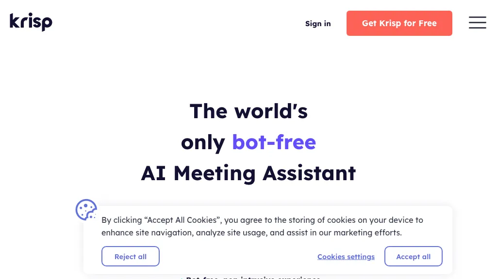 Krisp AI Meeting Assistant Top AI tools