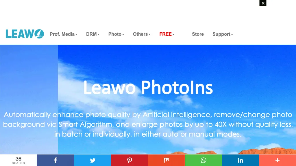 Leawo PhotoIns Top AI tools