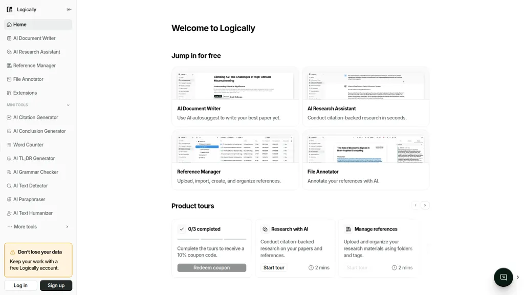 Logically.app website