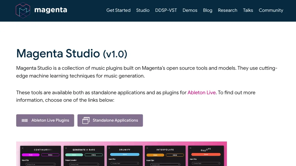 Magenta Studio Top AI tools