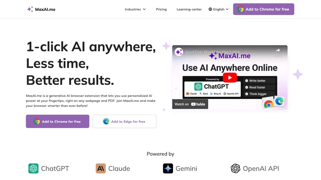 ChatGPT Everywhere Top AI tools