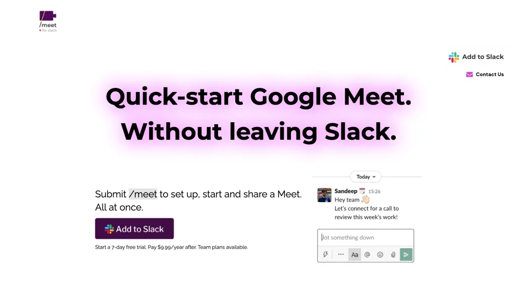 Meet AI for Slack Top AI tools