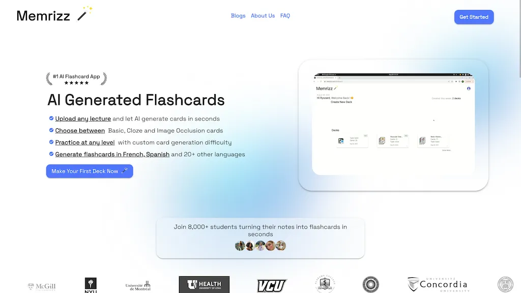 FlashcardX Top AI tools