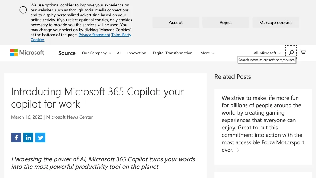 Introducing Microsoft 365 Copilot – your copilot for work - The