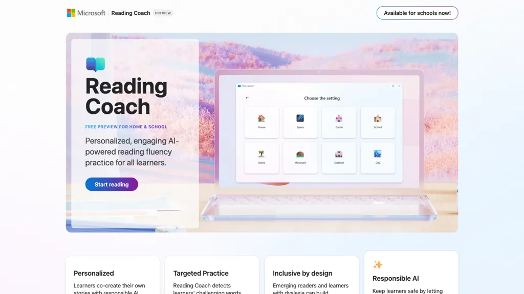 Microsoft Reading Coach Top AI tools