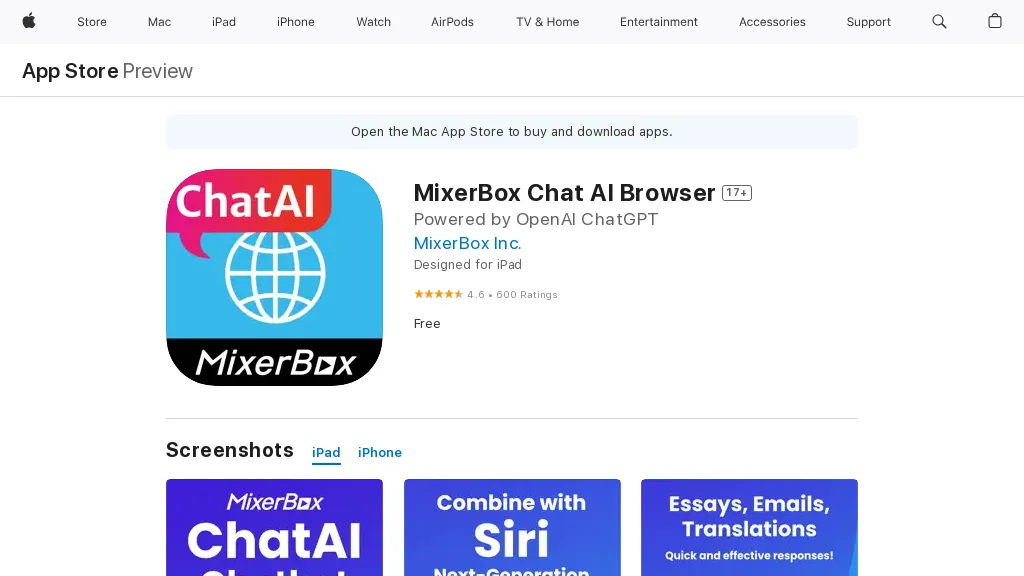 MixerBox Chat AI website