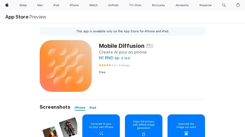 Mobile Diffusion Top AI tools