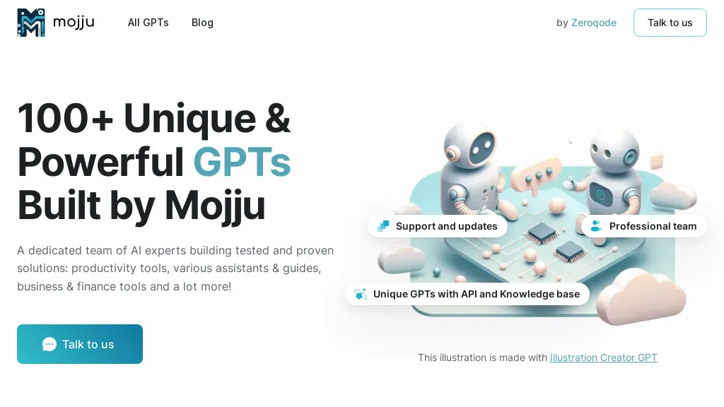 Mojju - 100+ custom GPTs for OpenAI Top AI tools