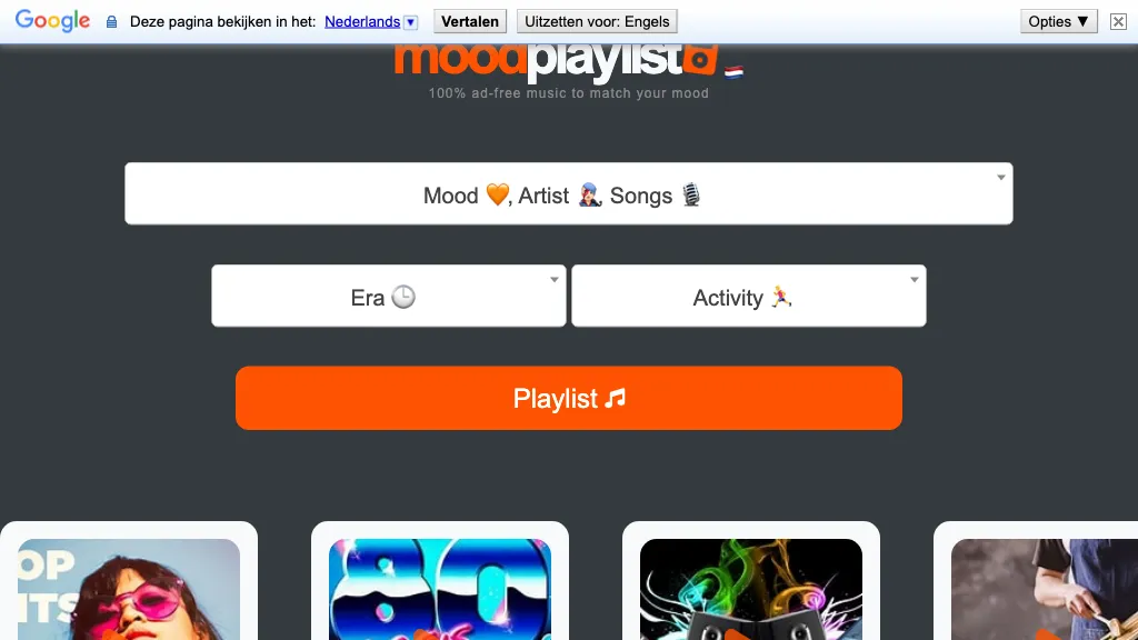 Moodplaylist.com Top AI tools