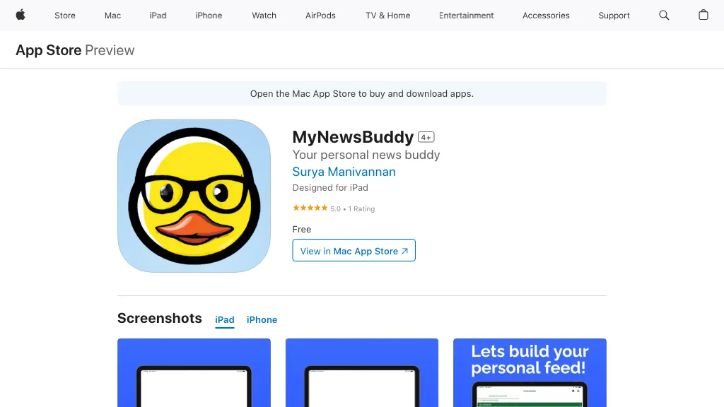 MyNewsBuddy Top AI tools