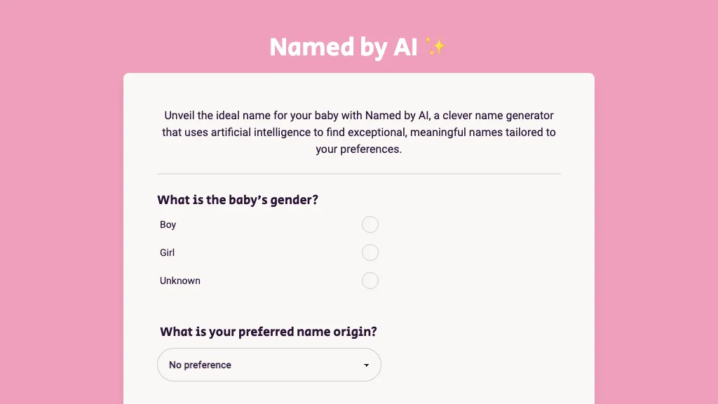 AI Name Generator, AI-Powered Solution