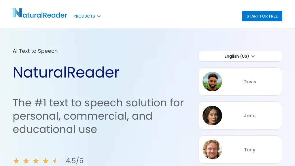 Free Text-To-Speech Top AI tools