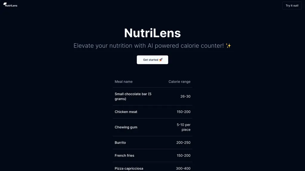 NutriLens Top AI tools