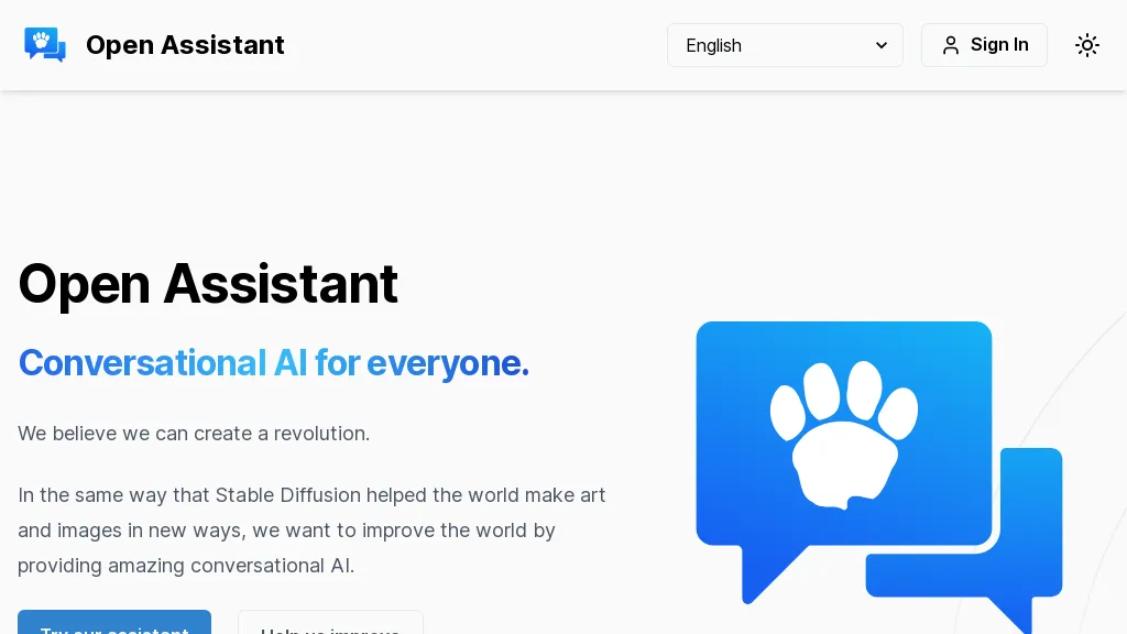 Open Assistant Top AI tools