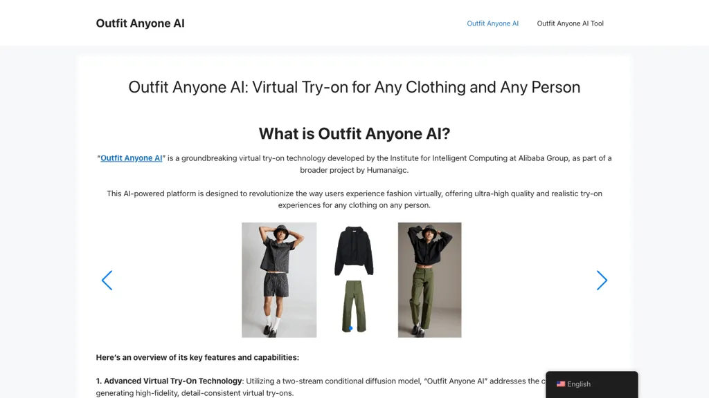 Outfit Anyone AI Top AI tools
