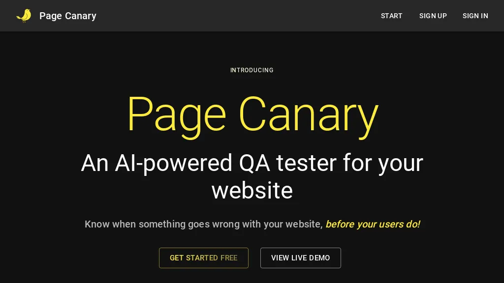 Page Canary Top AI tools