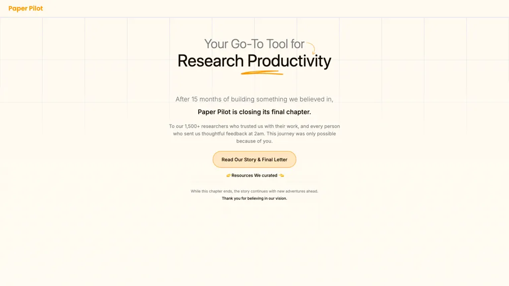 Paper pilot website