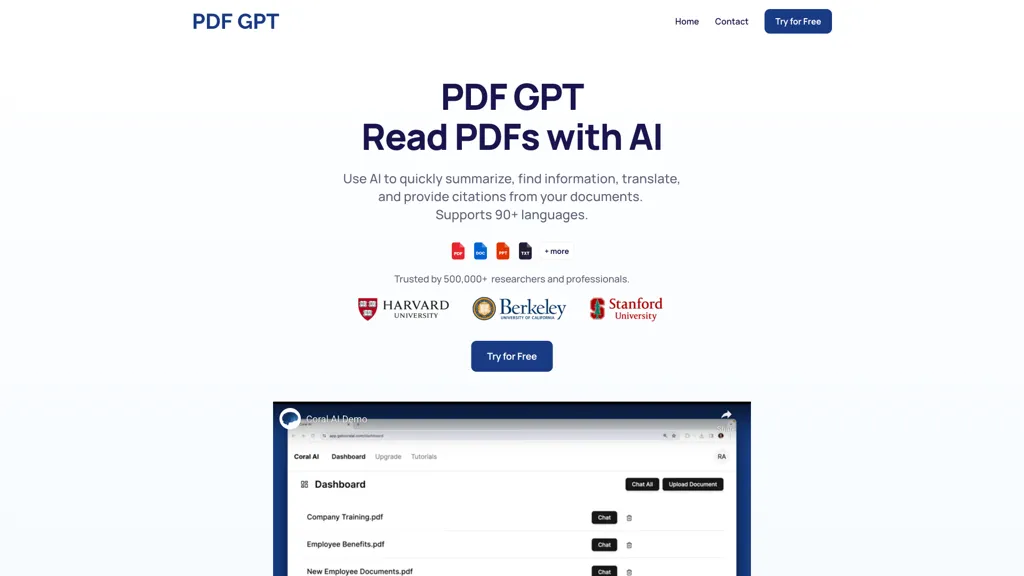 PDF GPT website