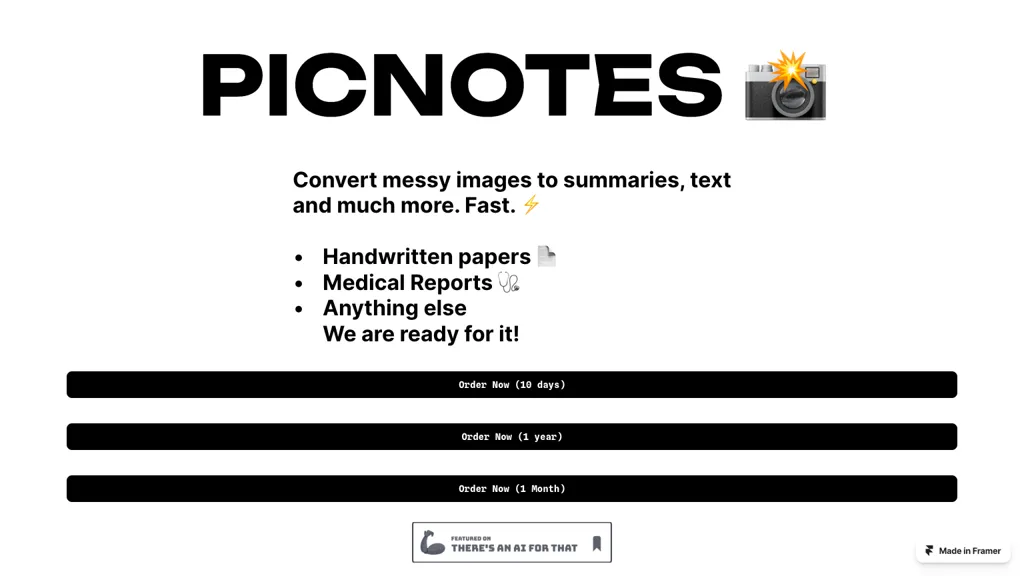 PicNotes Top AI tools