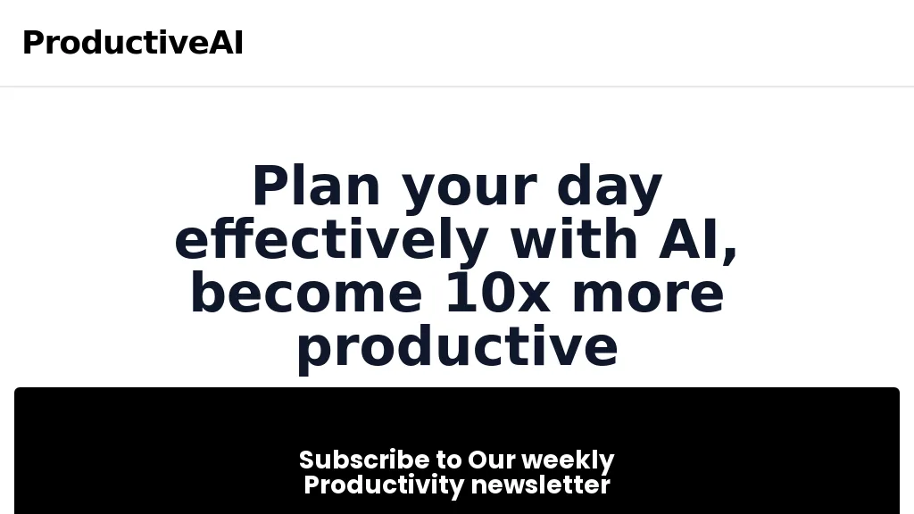 Plan My Day AI Top AI tools