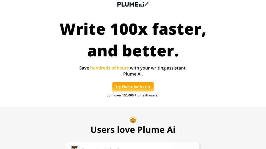 Plume AI Top AI tools