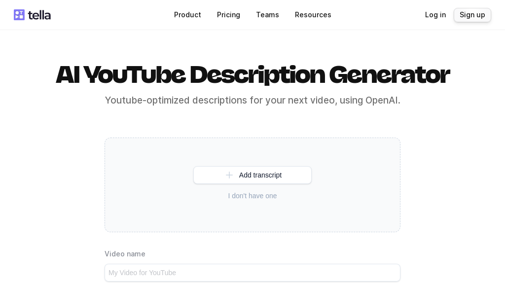 youtube video title and description generator ai