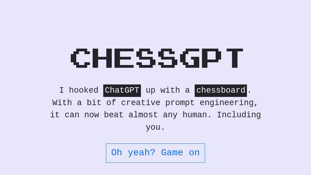 AI Chess Playing Tool - ChessGPT