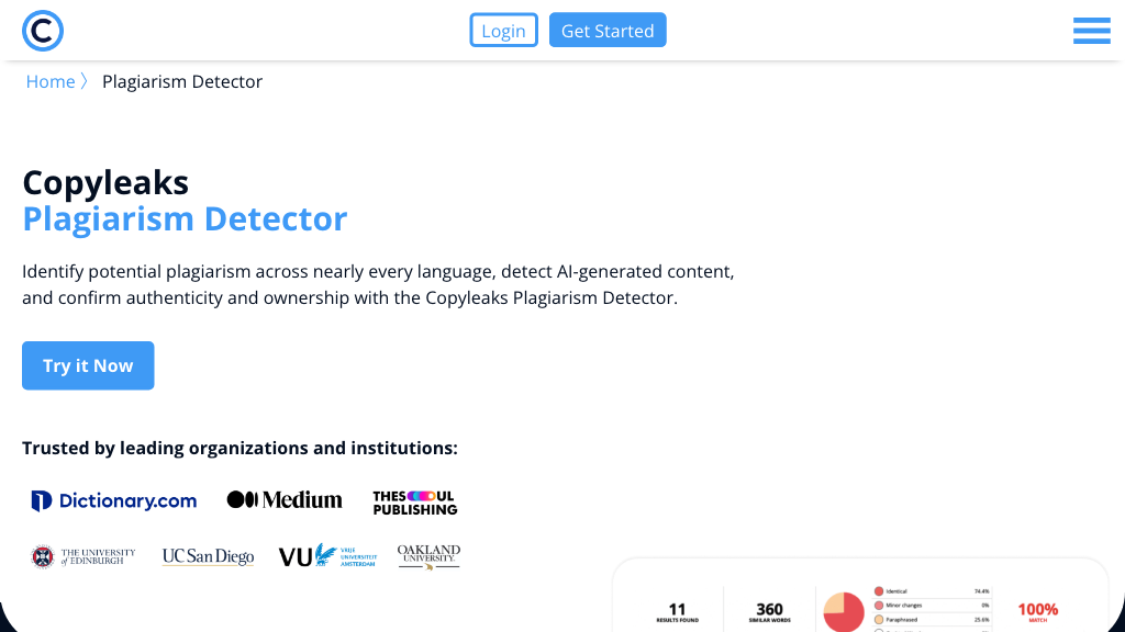 Copyleaks - Plagiarism detector And 33 Other AI Tools For AI content  detection