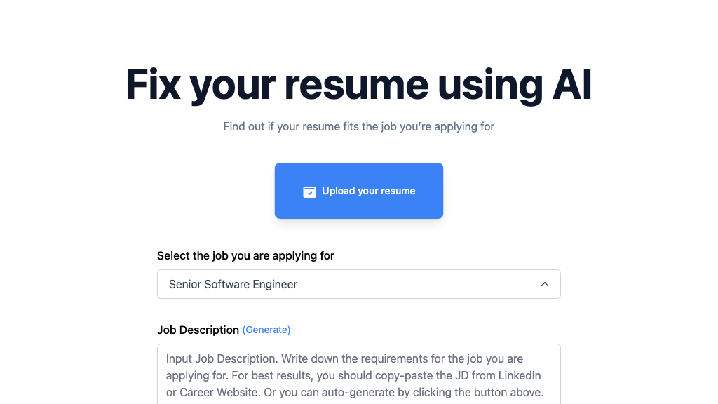 fix my resume online