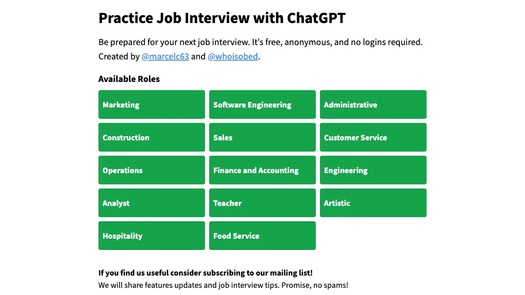 Practice Interview Top AI tools