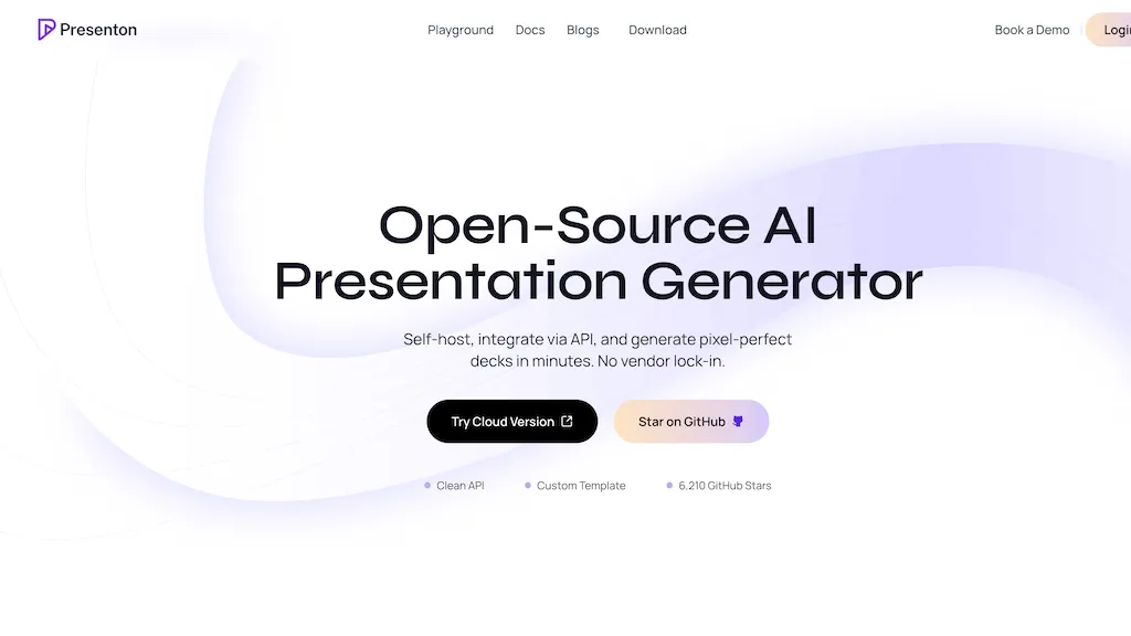 Presenton AI website