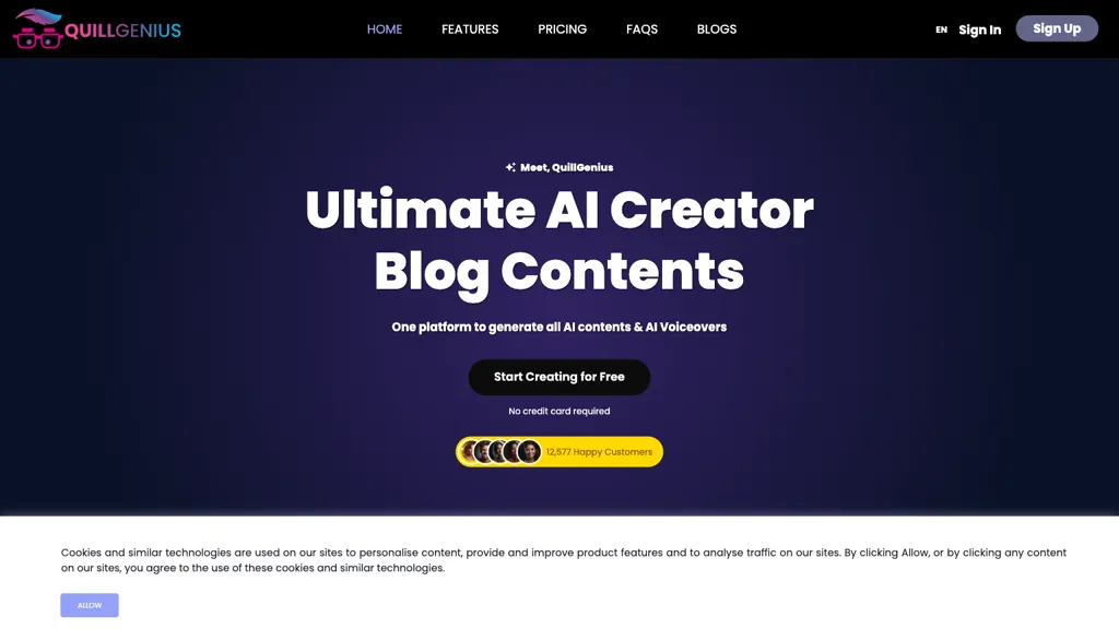 QuillGenius AI Copywriting Tool Top AI tools