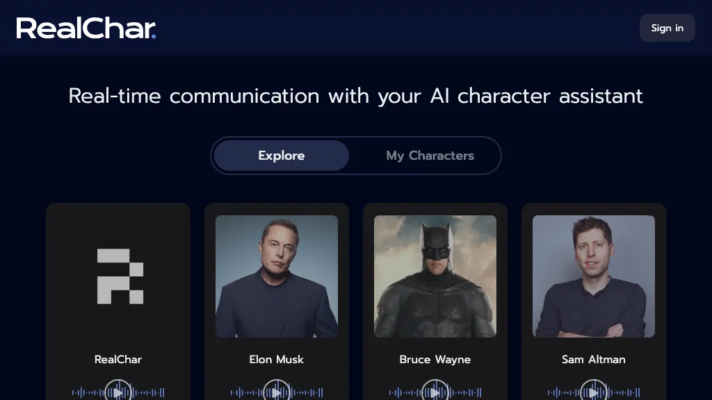 Character AI Top AI tools