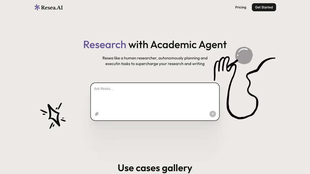 Resea AI website