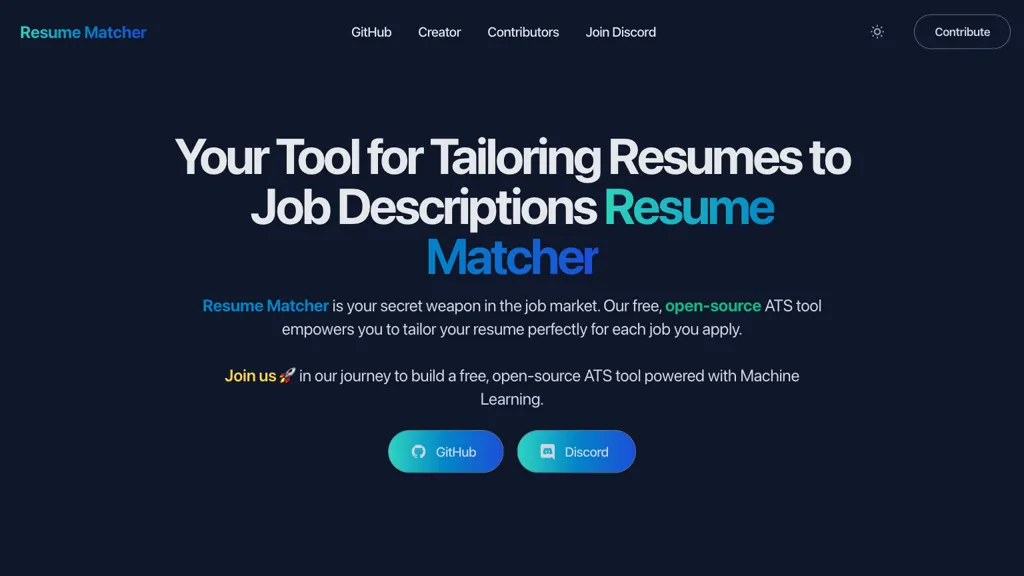 Resume Matcher Top AI tools