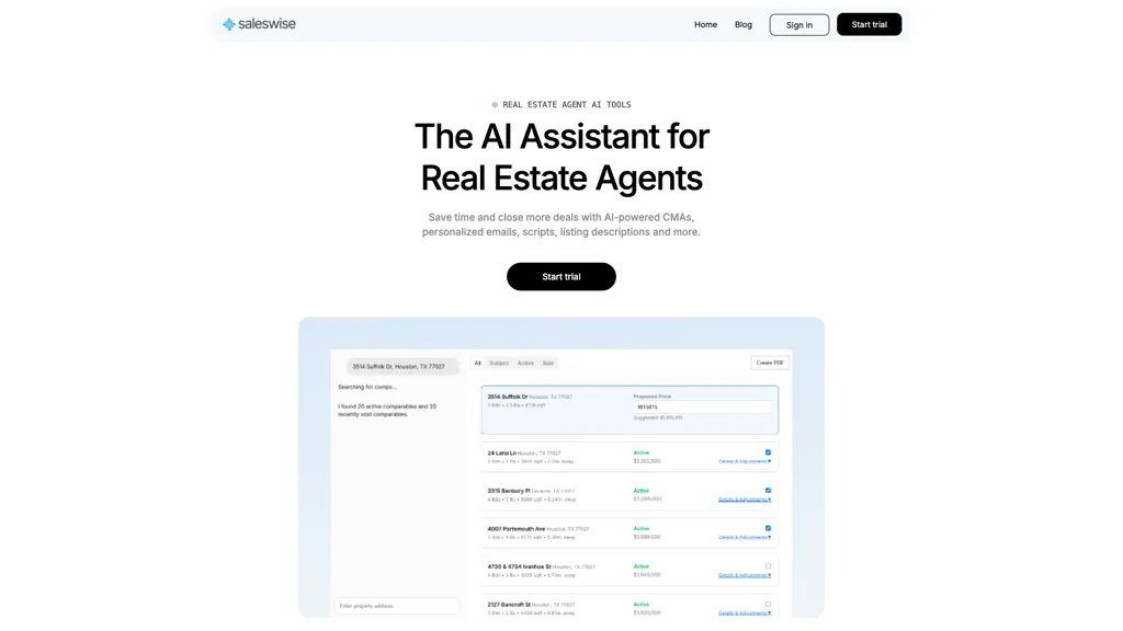 Saleswise website