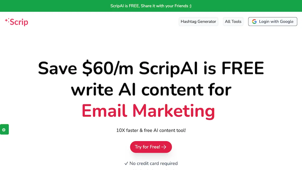 Scrip AI website