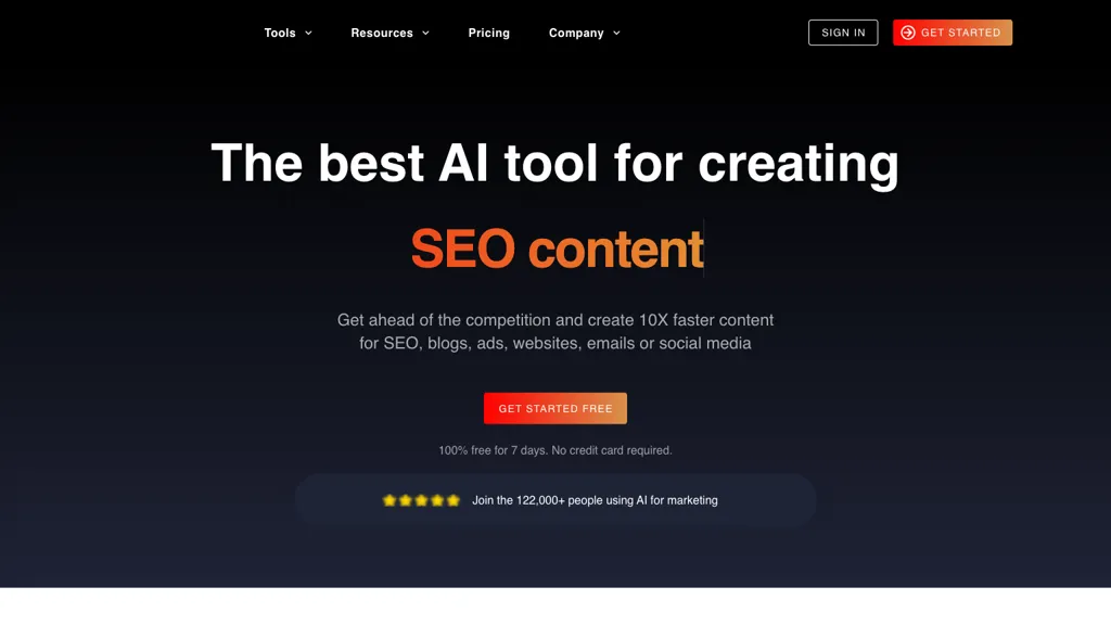 SEO Content AI Top AI tools