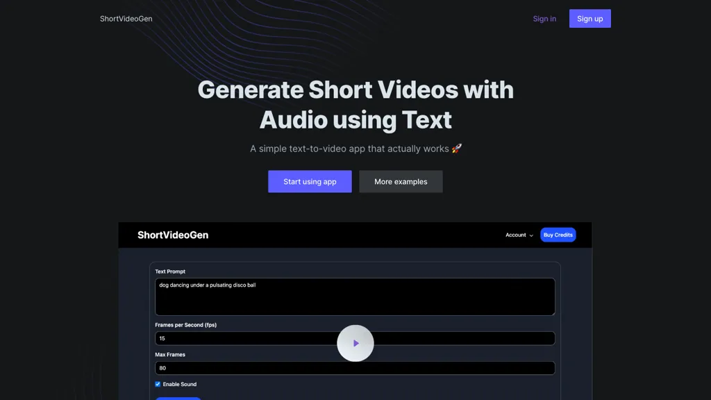 ShortVideoGen Top AI tools