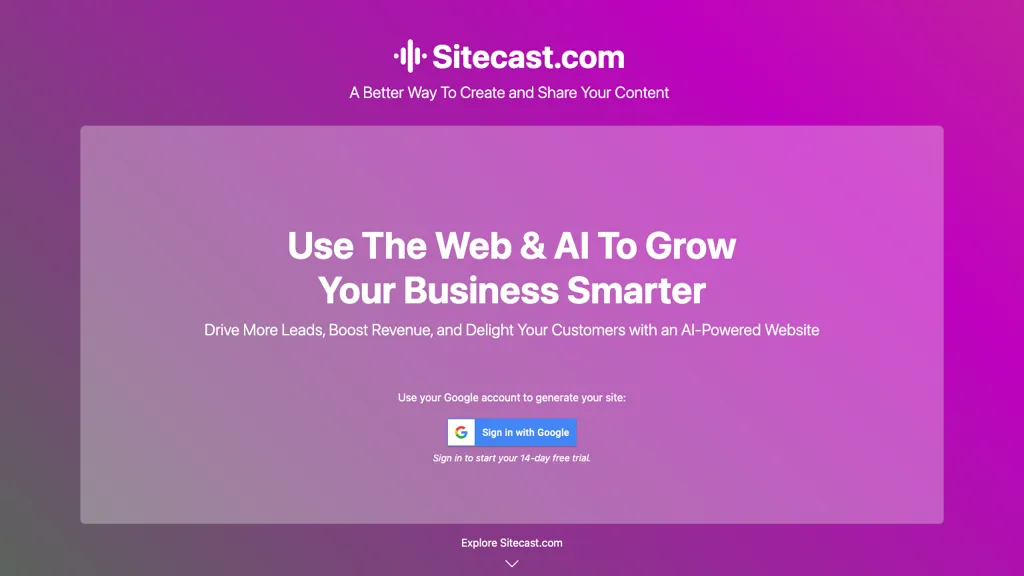 sitecast.com Top AI tools