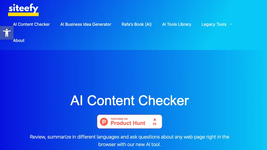 Siteefy content checker Top AI tools