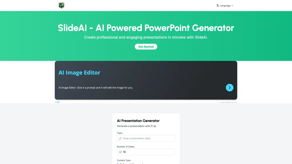 SlideAI website