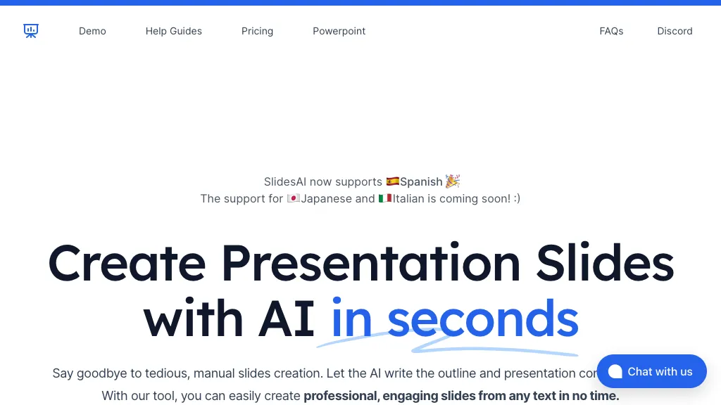 SlidesAI website