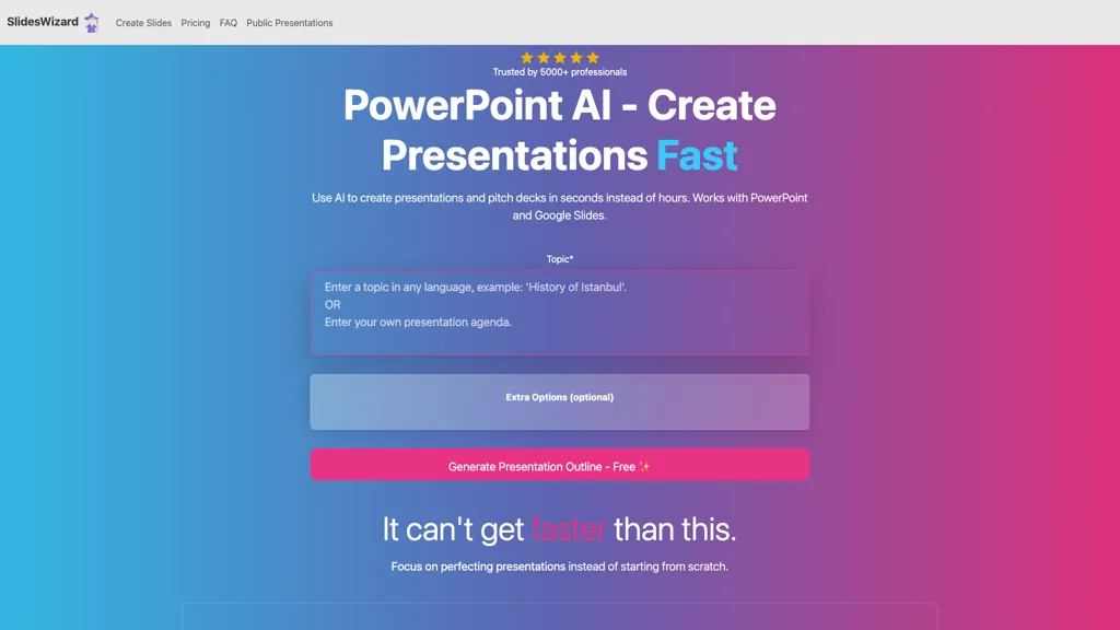 SlidesWizard.io website