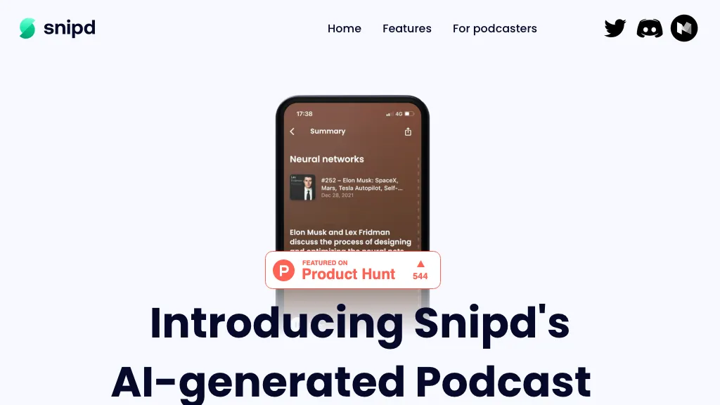 Snipd Podcast Summaries