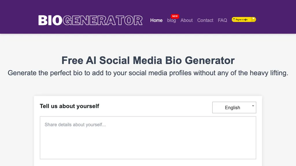 Social Media Bio Generator