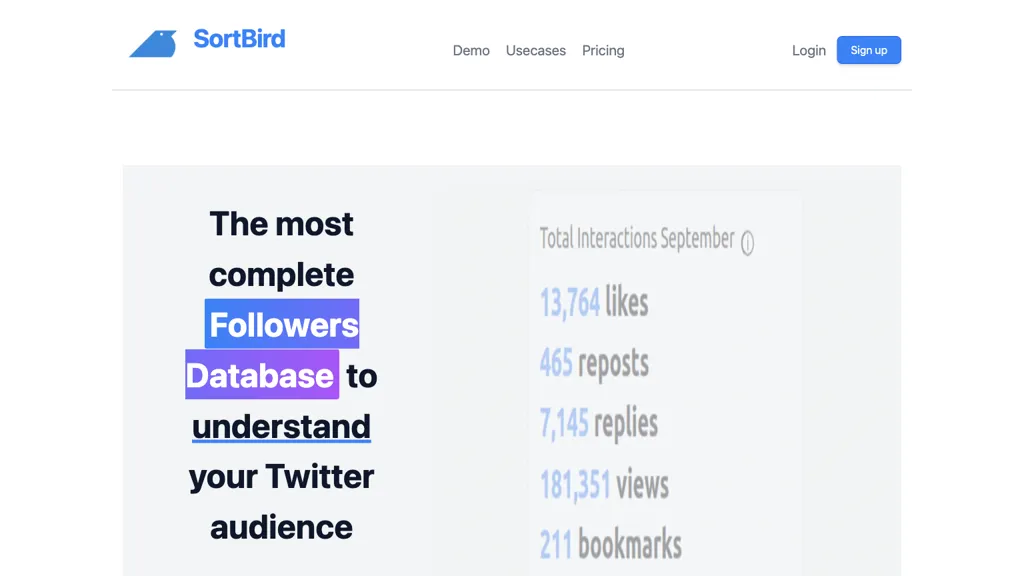Sortbird website