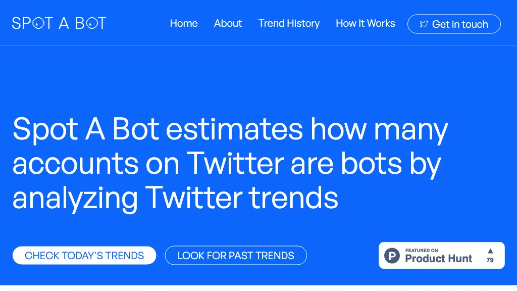 Spot a Bot website