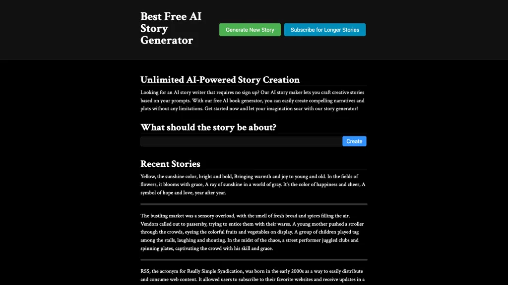 AI Story Generator Top AI tools
